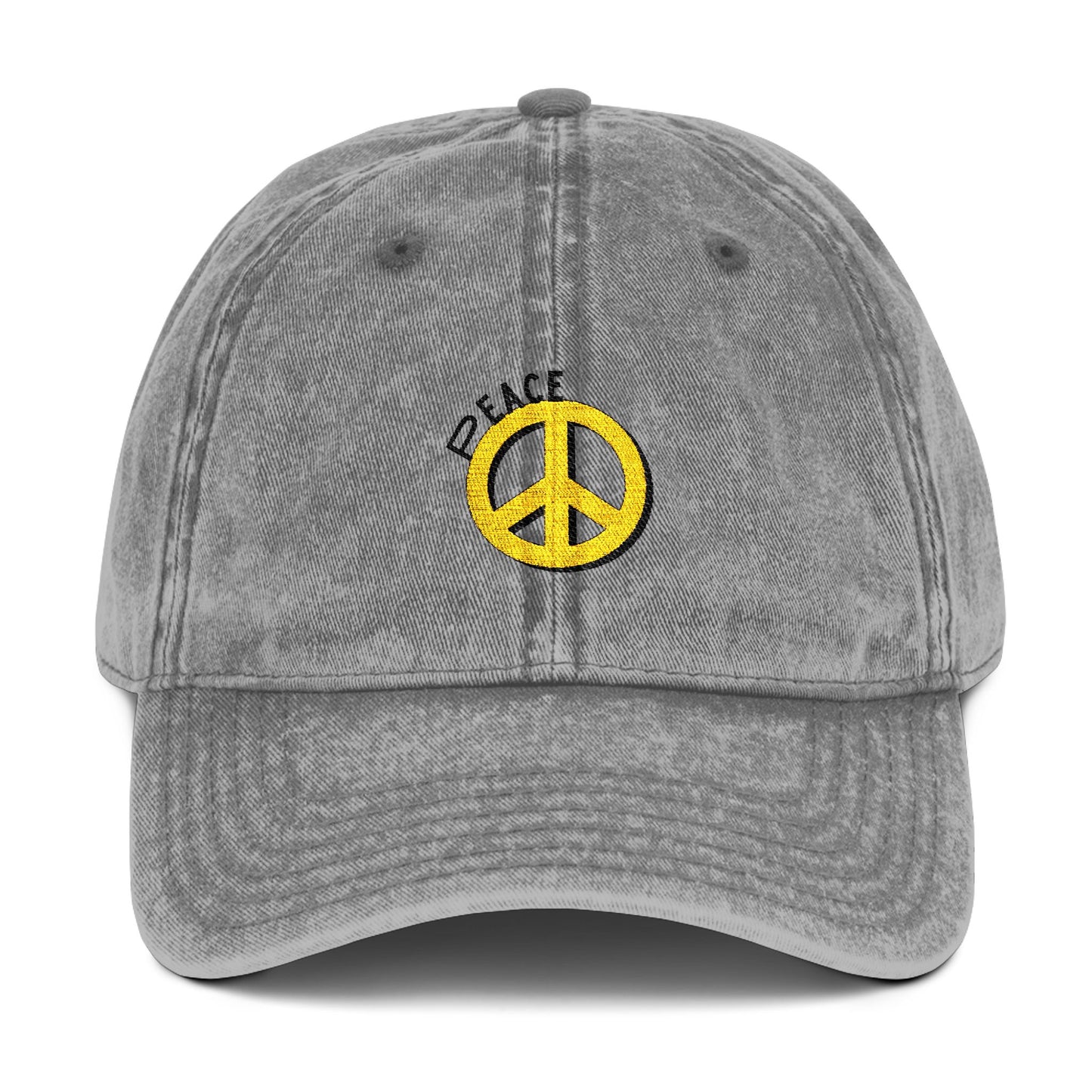 Vintage Peace Cap - Retro Embroidered Hat for Stylish Comfort