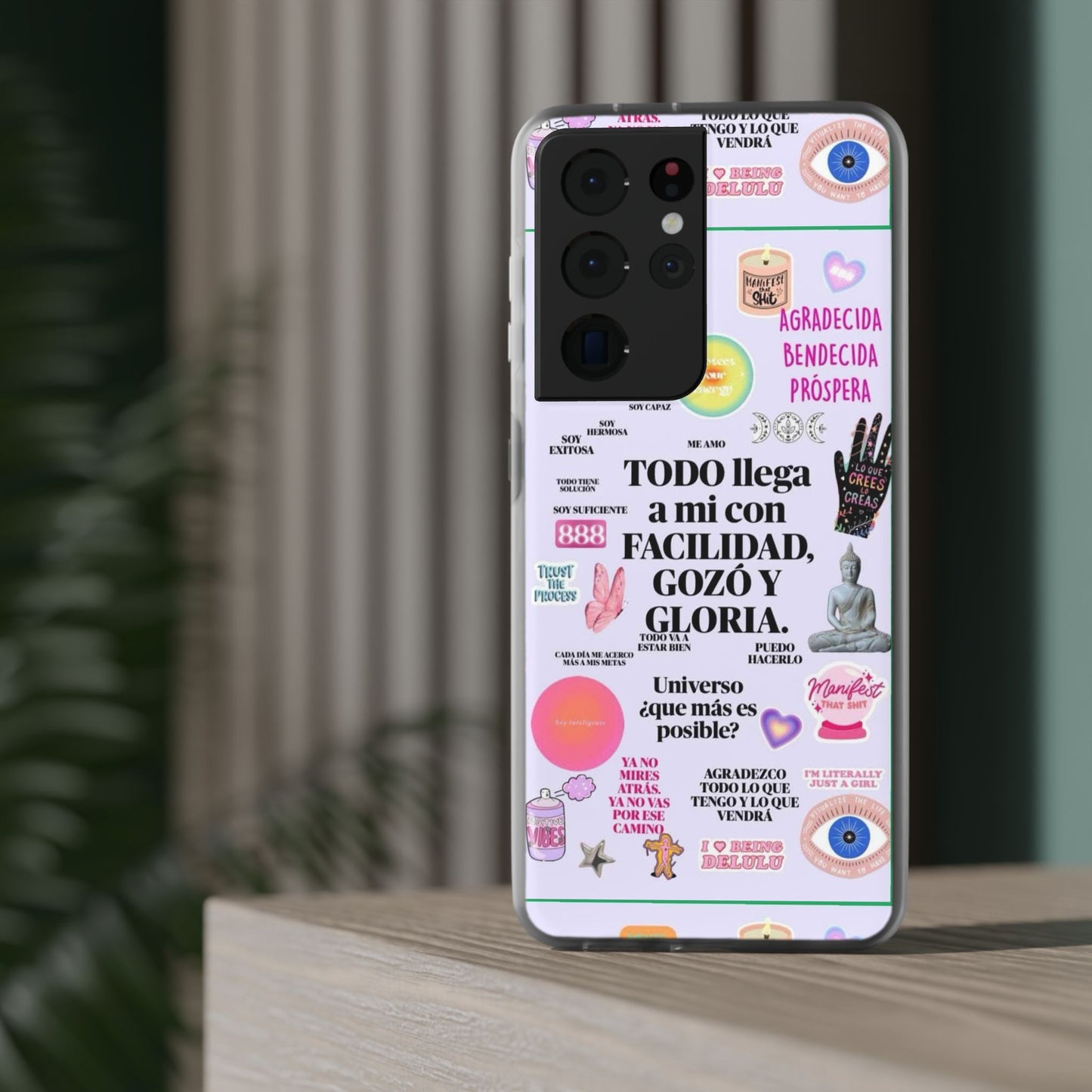 Positive Affirmation Flexi Cases for iPhone, Inspirational Phone Cover, Motivational Case, Gift for Her, Trendy Phone Protector