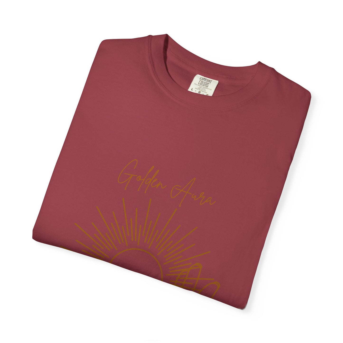 Golden Aura Unisex Garment-Dyed T-shirt - Bohemian Vibes for Mindfulness & Self-Care