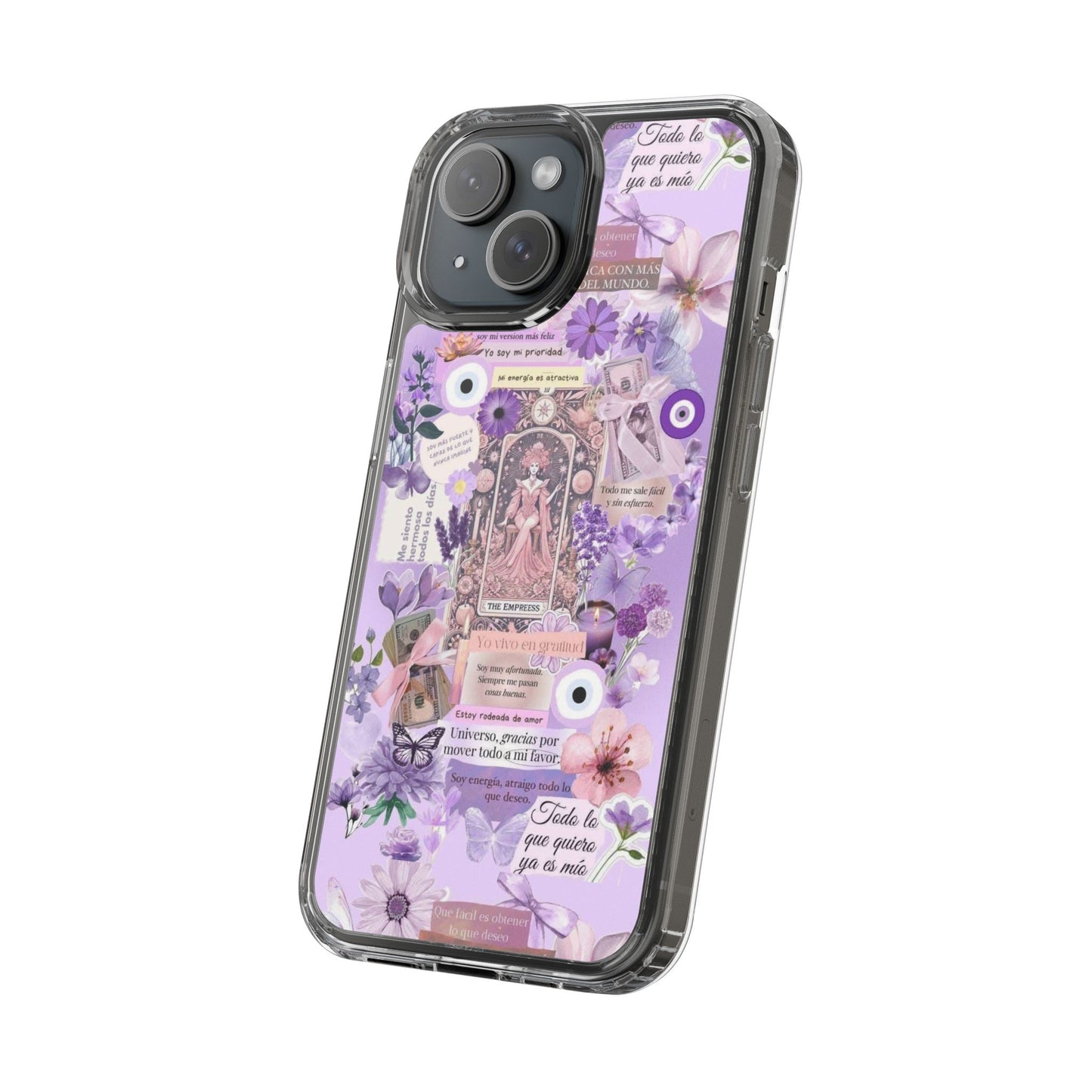 Beautiful Floral Phone Case, Clear Case, Cute Accessories, Gift for Her, Phone Protection, Trendy Tech