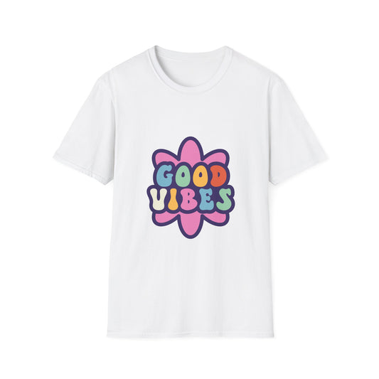 Good Vibes Unisex Softstyle T-Shirt - Trendy Graphic Tee for Positive Energy