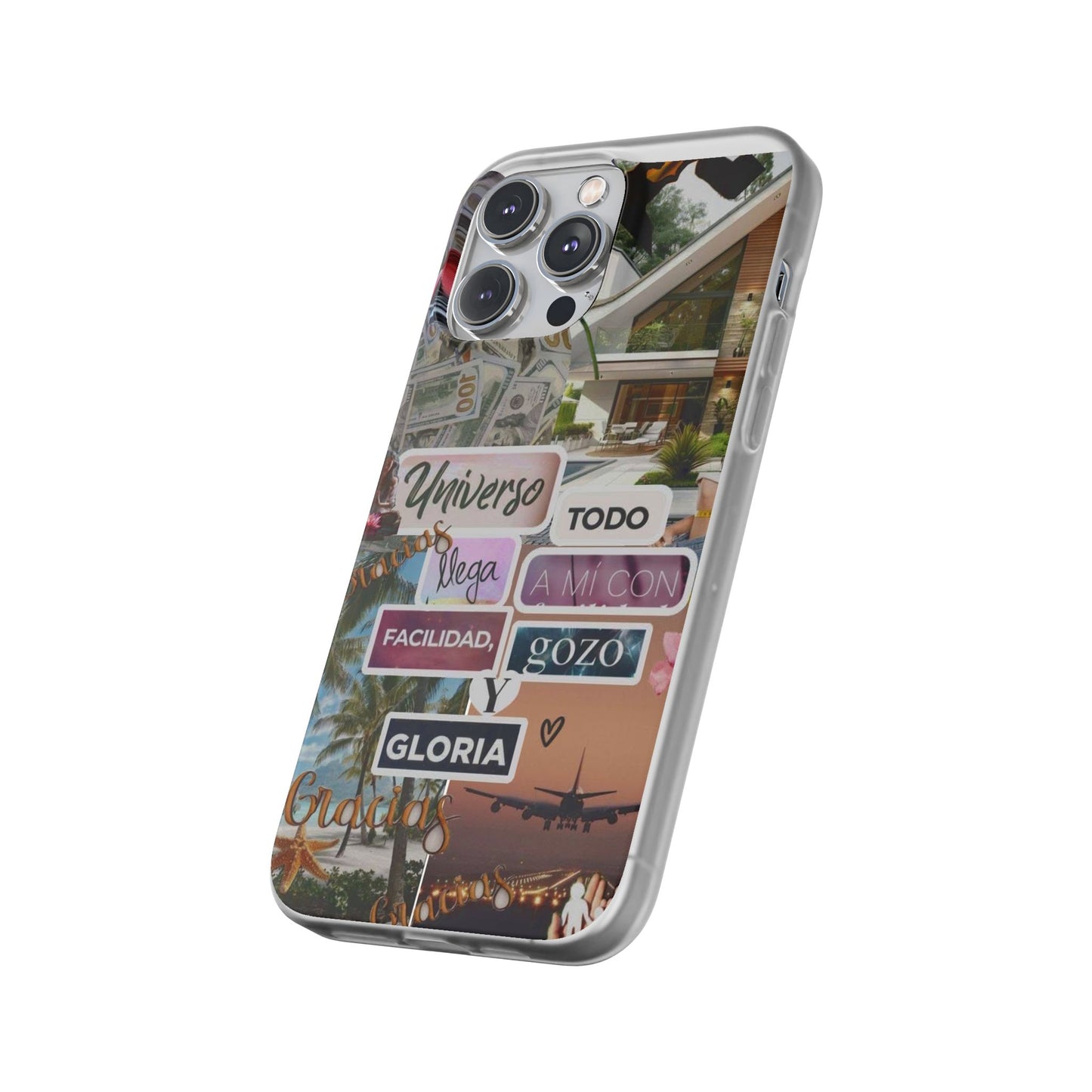 Vibrant Flexi Phone Case with Inspirational Quotes, Bohemian Style, Perfect Gift for Friends, Travelers, Birthdays, Everyday Use