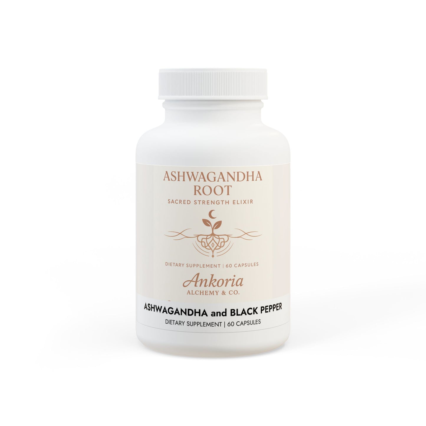 Ashwagandha and Black Pepper Supplement (60 capsules)