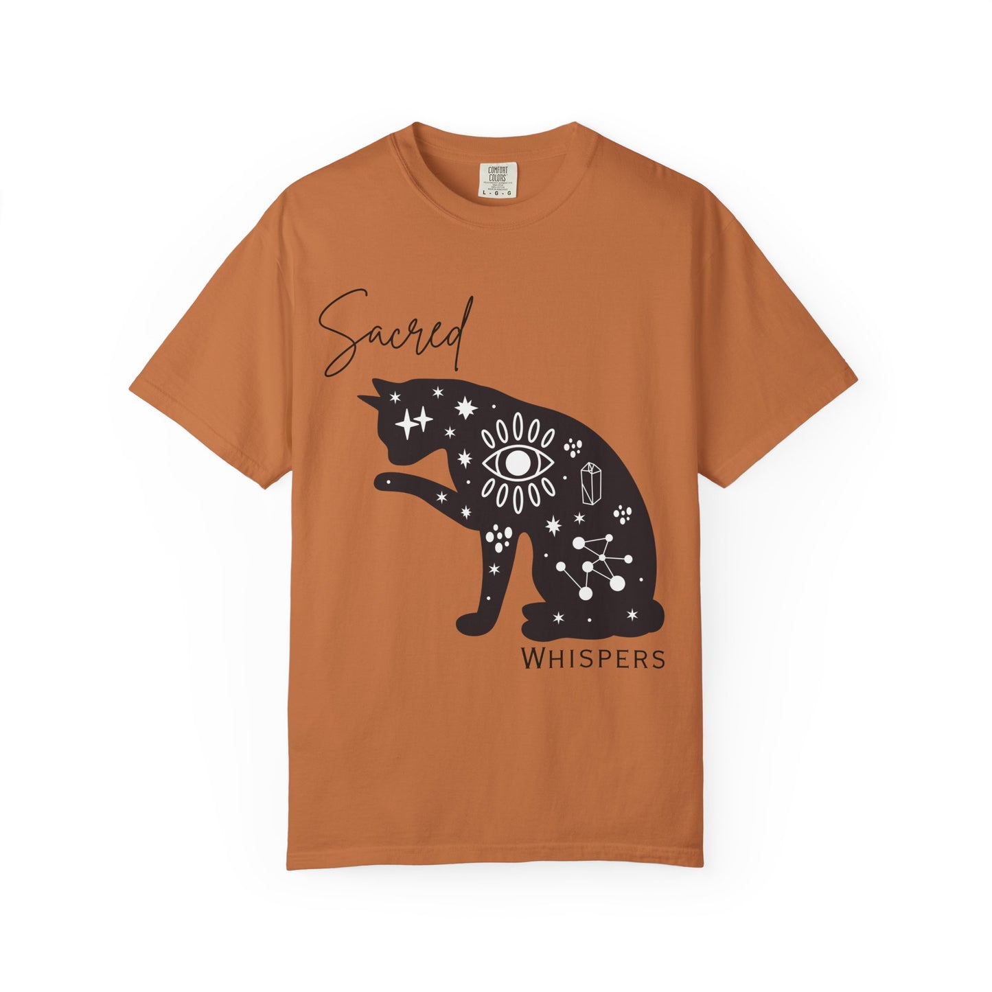 Sacred Whispers Cat T-Shirt | Unisex Garment-Dyed Tee