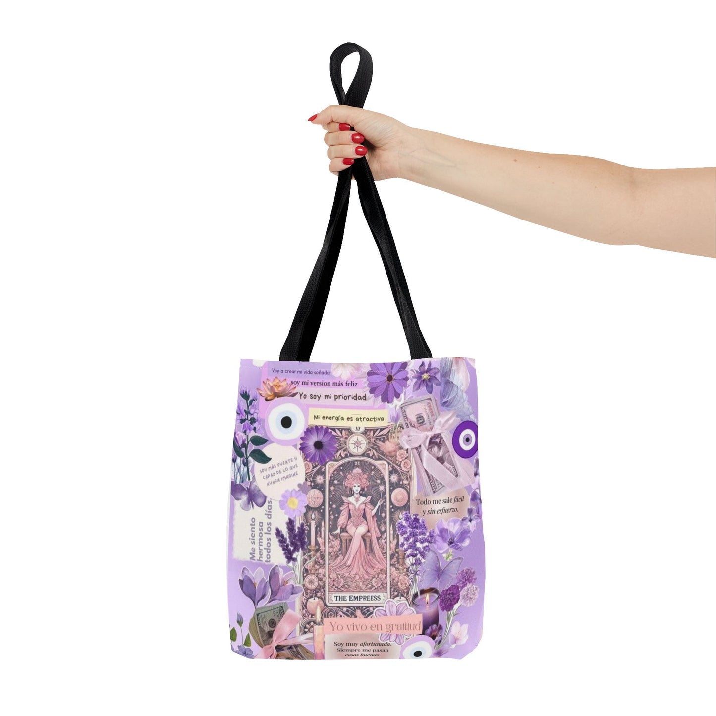 Botanical Inspirational Tote Bag, Eco-Friendly Shopping Bag, Gift for Her, Floral Art Bag, Motivational Quote Carryall