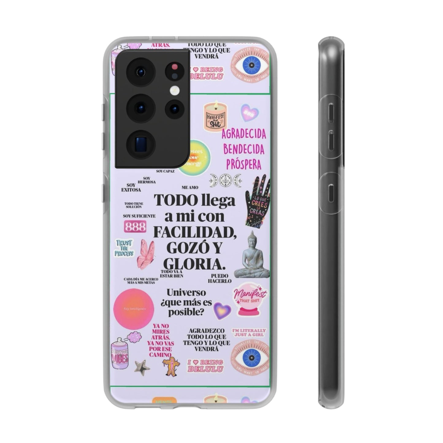 Positive Affirmation Flexi Cases for iPhone, Inspirational Phone Cover, Motivational Case, Gift for Her, Trendy Phone Protector