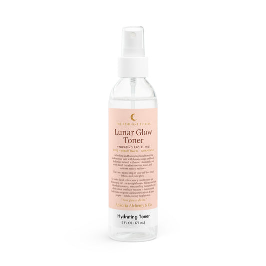 🌙 Lunar Glow Toner  Hydrating Facial Mist | Rose • Witch Hazel • Chamomile, 6oz