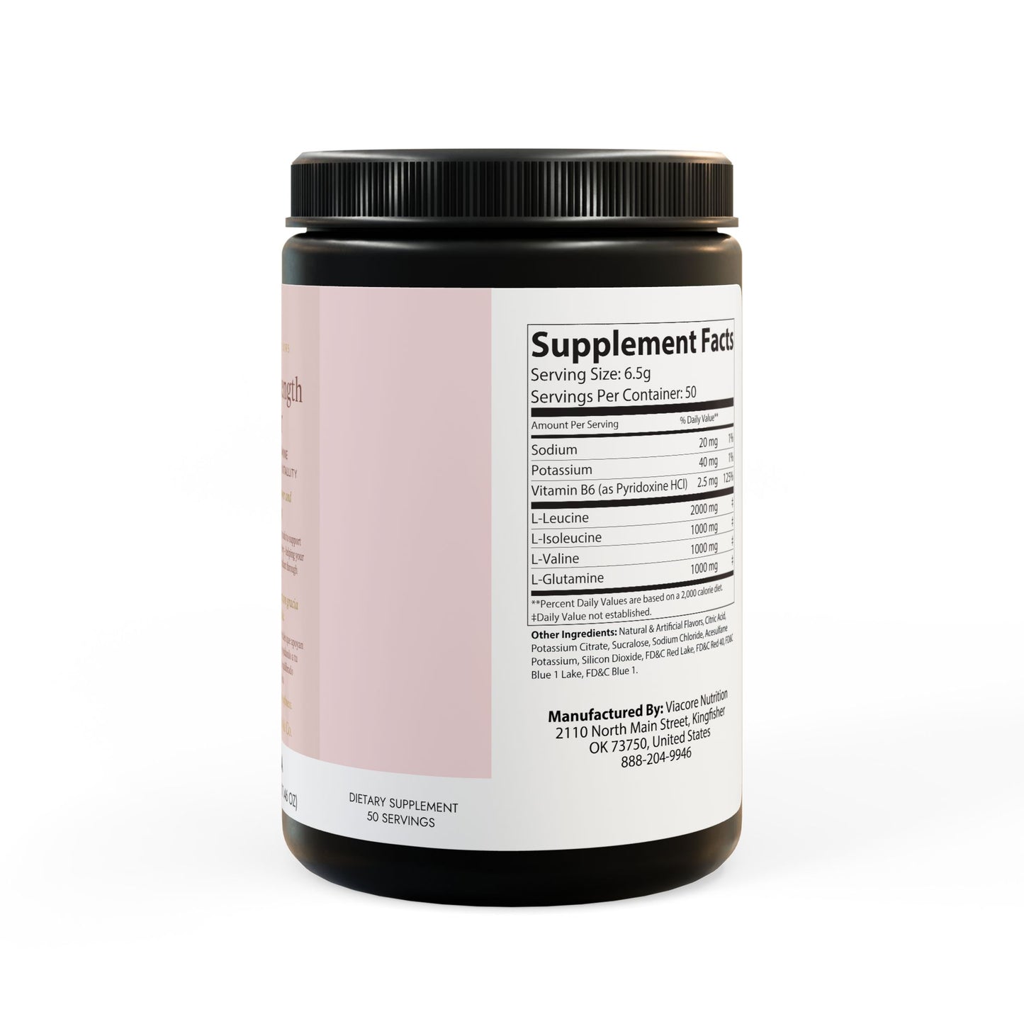 🌸 Divine Strength Elixir  BCAA + L-Glutamine | Muscle Recovery & Vitality, Grape (325g, 11.46oz, 50 servings)