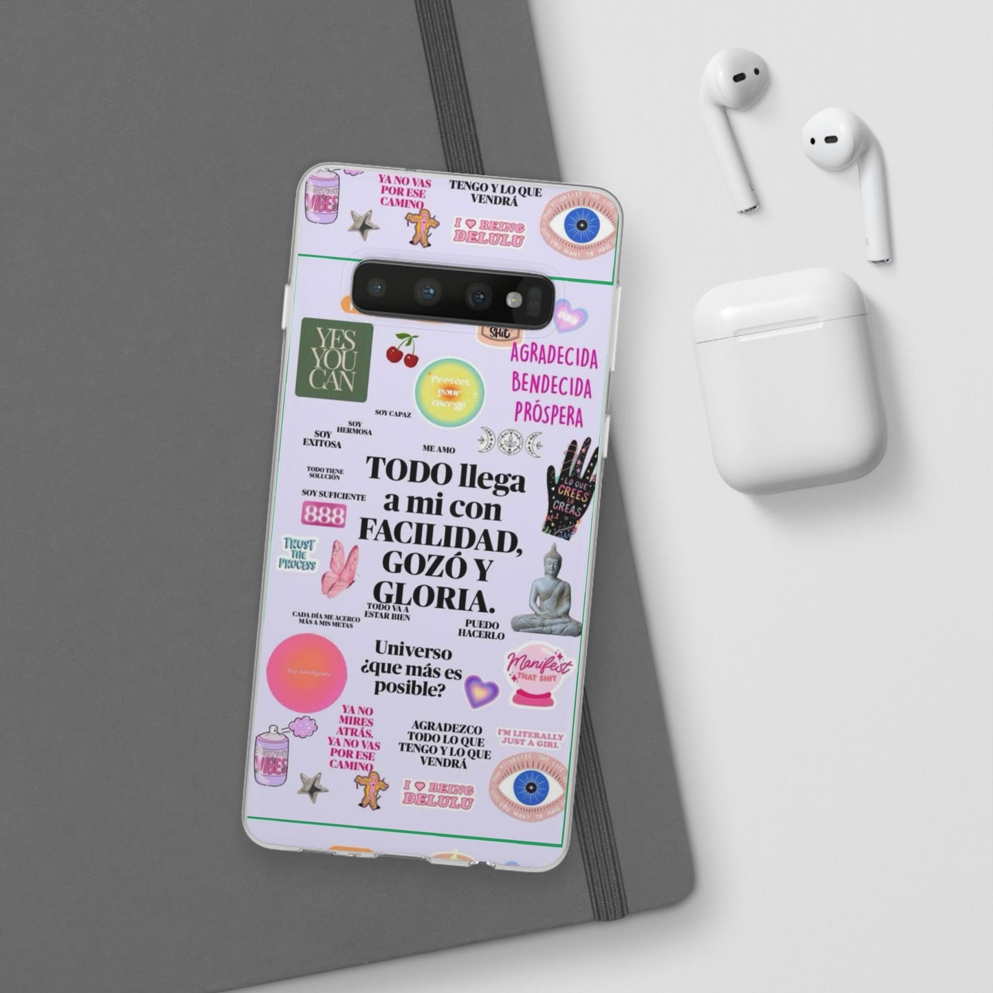 Positive Affirmation Flexi Cases for iPhone, Inspirational Phone Cover, Motivational Case, Gift for Her, Trendy Phone Protector