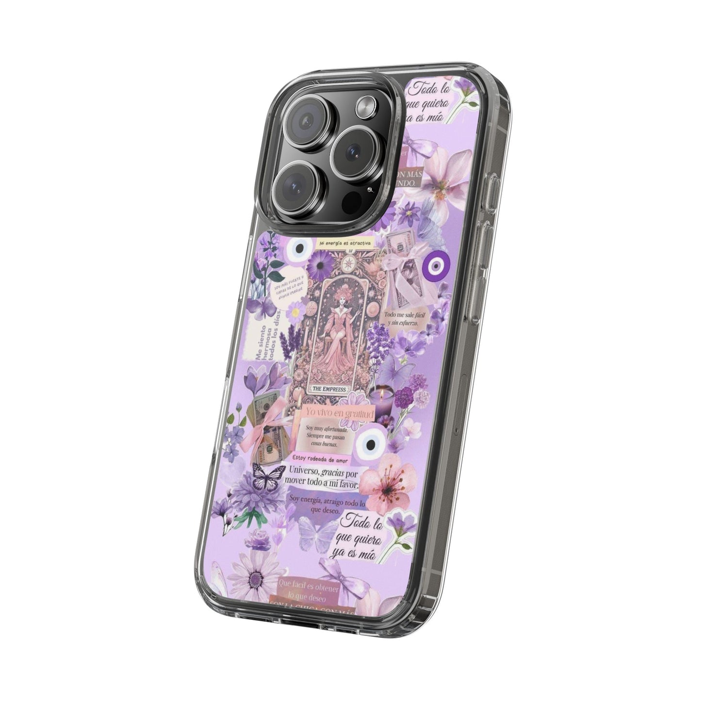 Beautiful Floral Phone Case, Clear Case, Cute Accessories, Gift for Her, Phone Protection, Trendy Tech