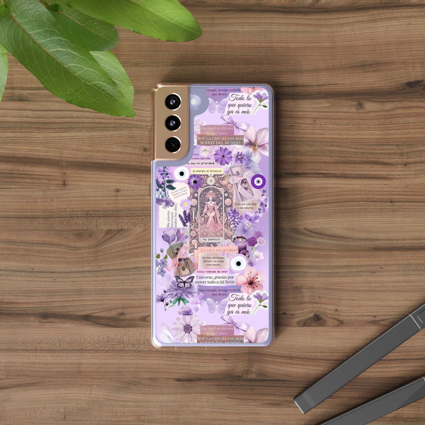 Beautiful Floral Phone Case, Clear Case, Cute Accessories, Gift for Her, Phone Protection, Trendy Tech