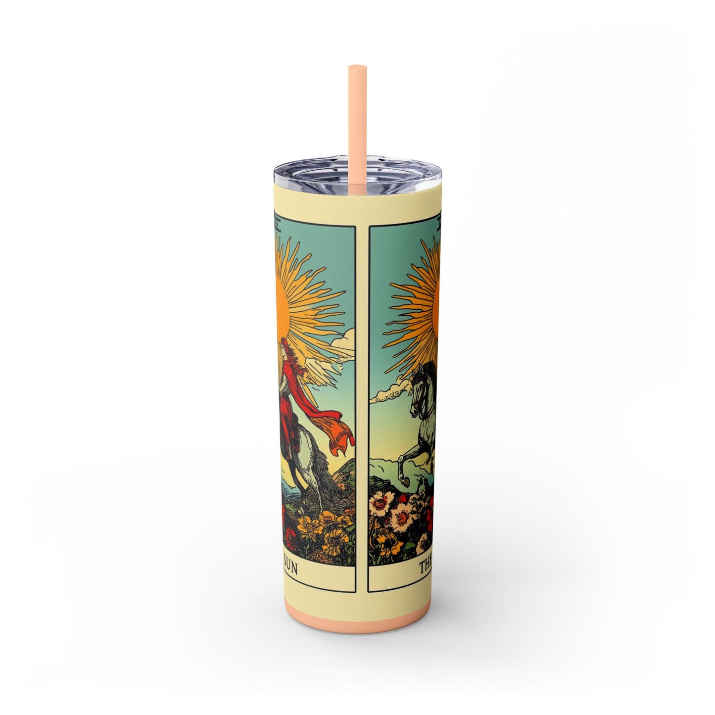 Sunshine Unicorn Skinny Tumbler, 20oz | Gift for Unicorn Lovers, Travel Cup, Reusable Straw, Summer Drinkware, Birthday Gift