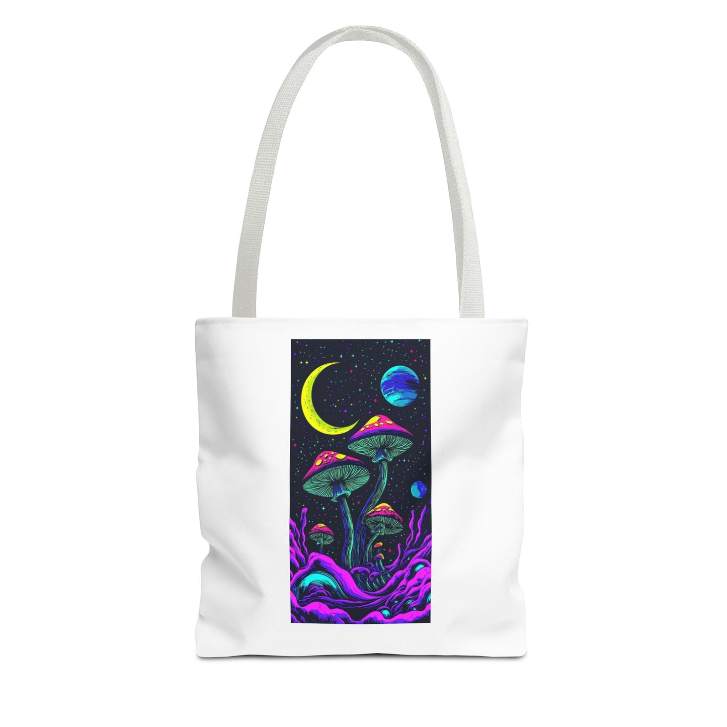 Cosmic Mushroom Tote Bag, Psychedelic Shopping Bag, Eco-Friendly Canvas, Festival Accessory, Gift for Nature Lovers, Boho Style