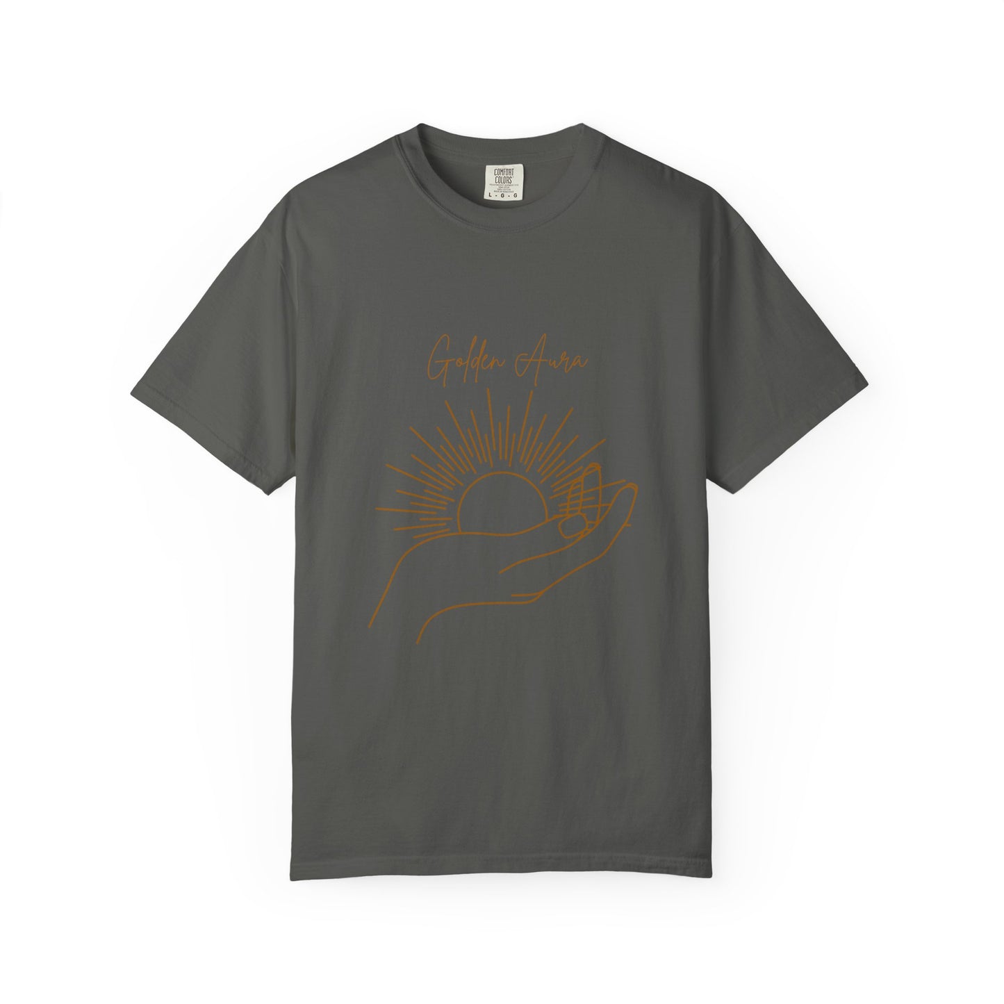 Golden Aura Unisex Garment-Dyed T-shirt - Bohemian Vibes for Mindfulness & Self-Care