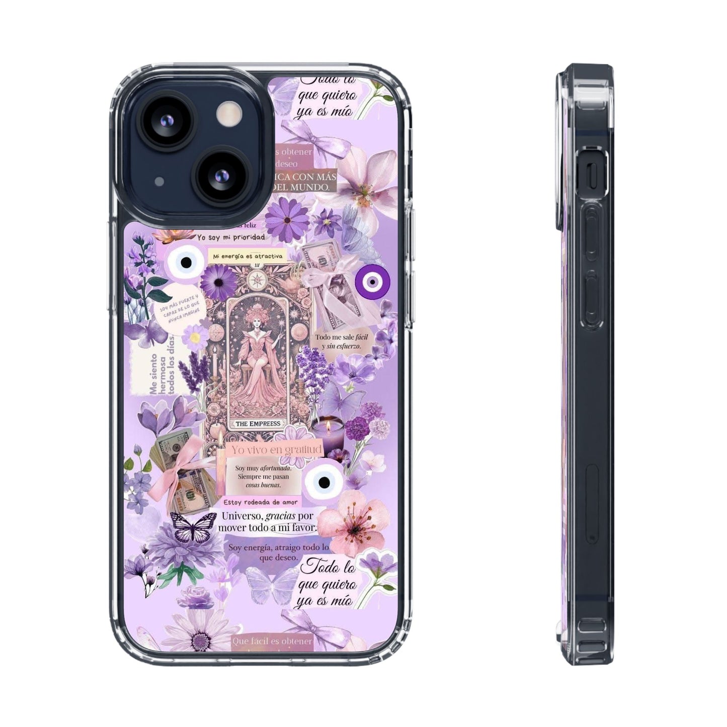 Beautiful Floral Phone Case, Clear Case, Cute Accessories, Gift for Her, Phone Protection, Trendy Tech