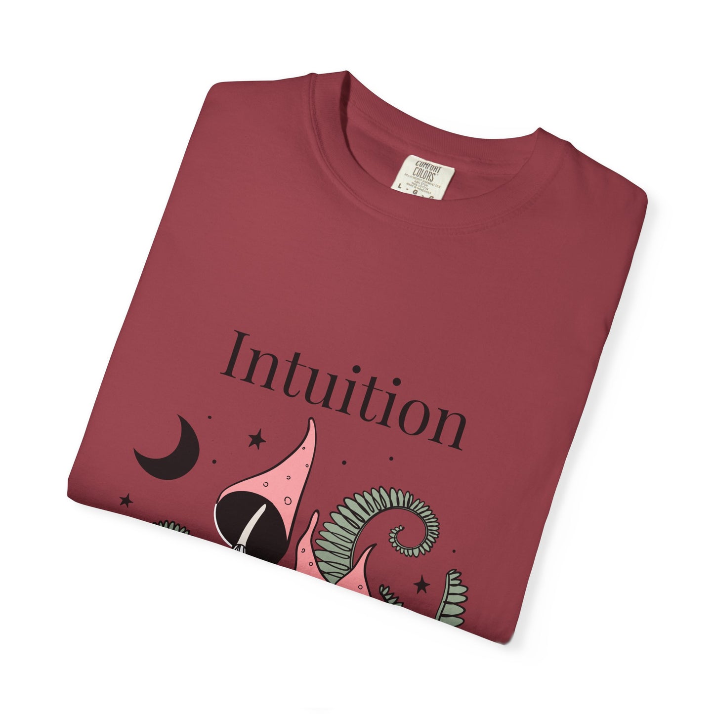 Intuition Unisex Garment-Dyed T-Shirt - Whimsical Nature Design