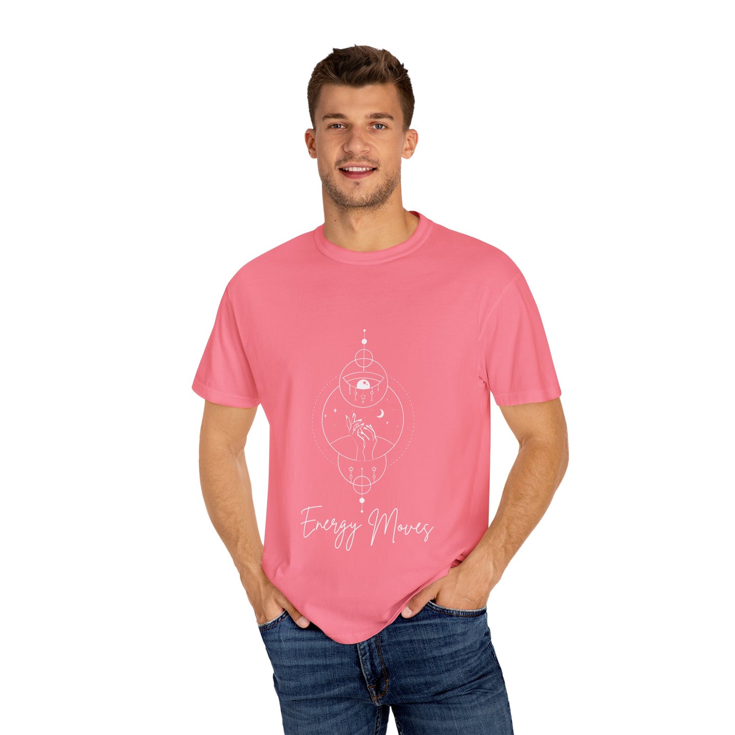 Energy Moves Unisex Garment-Dyed T-Shirt - Mindfulness & Spirituality Vibe