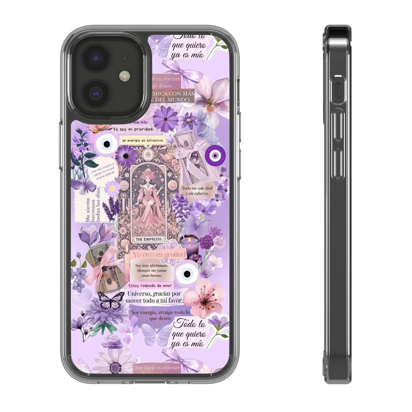 Beautiful Floral Phone Case, Clear Case, Cute Accessories, Gift for Her, Phone Protection, Trendy Tech