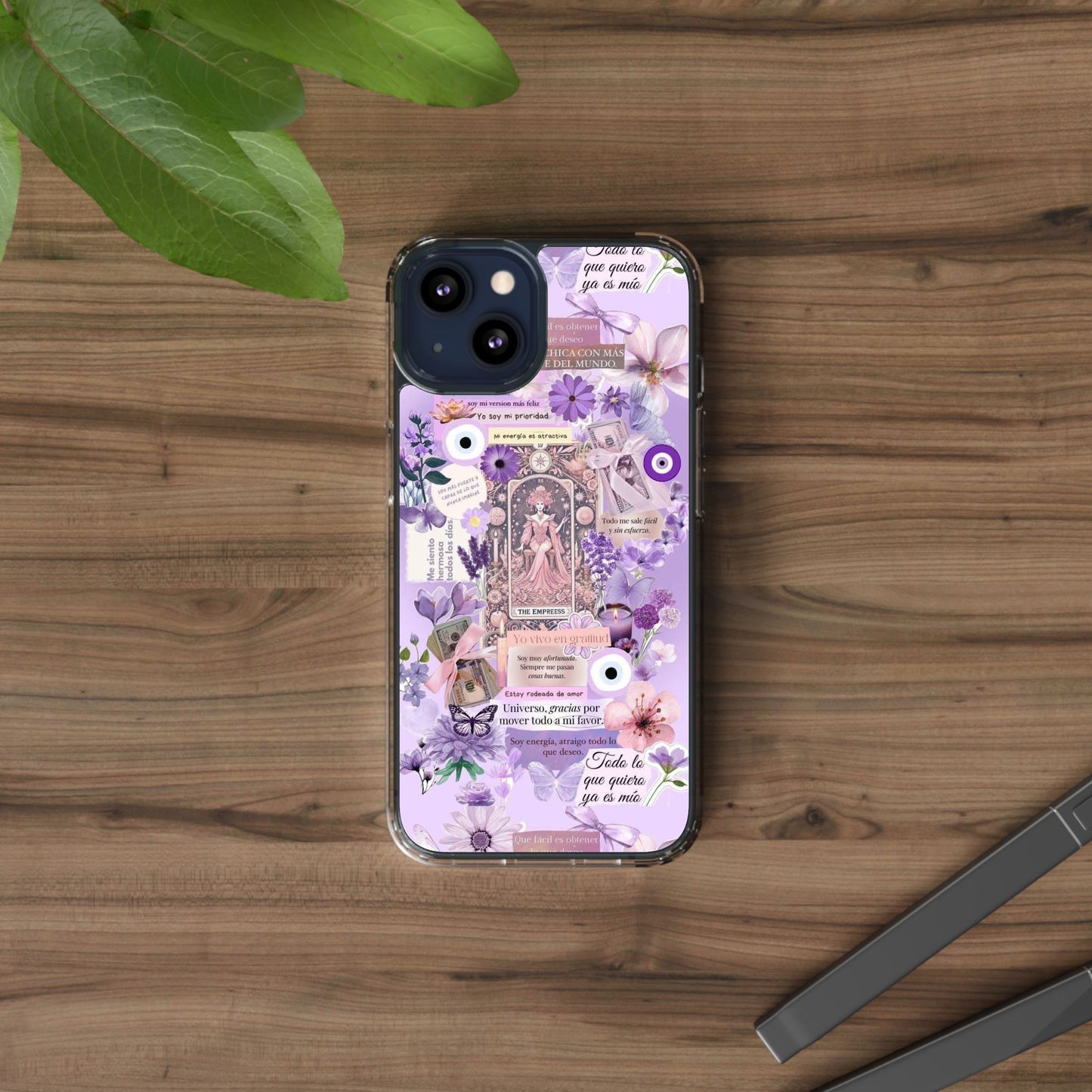 Beautiful Floral Phone Case, Clear Case, Cute Accessories, Gift for Her, Phone Protection, Trendy Tech