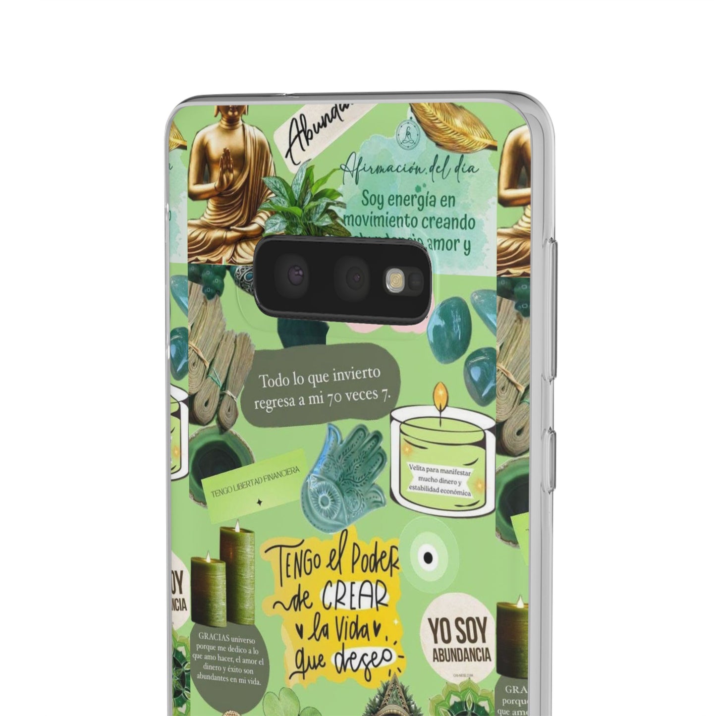 Vibrant Flexi Cases for Abundance Mindset | Phone Protection, Gift for Motivational Quotes, Spiritual Decor, Positive Vibes