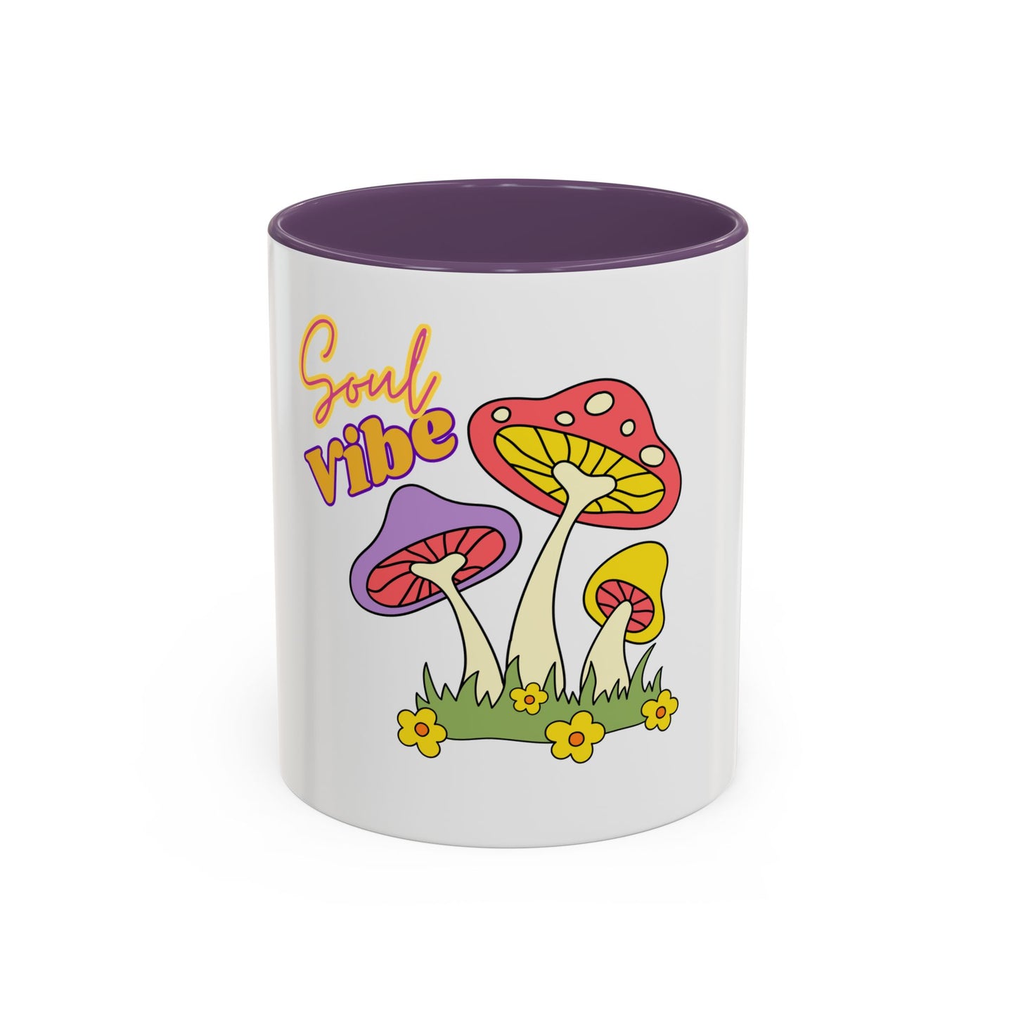 Colorful Soul Vibe Coffee Mug - Inspirational Gift, Fun Kitchenware, Mushroom Decor, Unique Drinkware, Tea Lovers