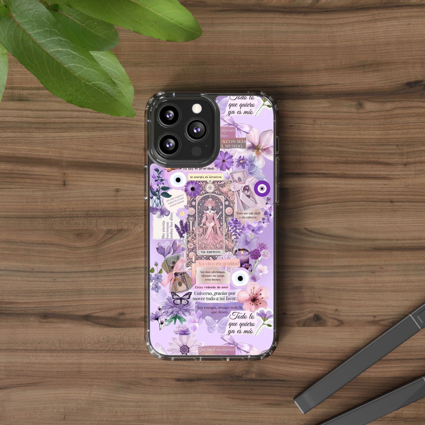 Beautiful Floral Phone Case, Clear Case, Cute Accessories, Gift for Her, Phone Protection, Trendy Tech