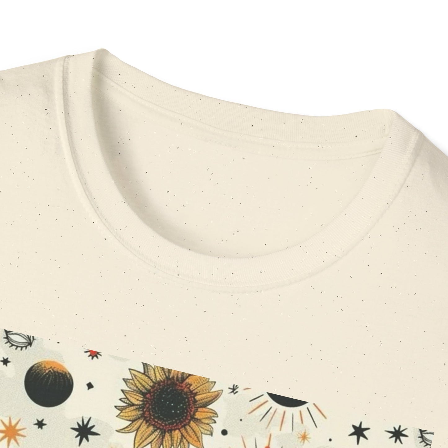 Boho Floral Graphic Tee, Unisex Softstyle T-Shirt, Casual Summer Wear, Perfect Gift, Astrology Lovers Shirt