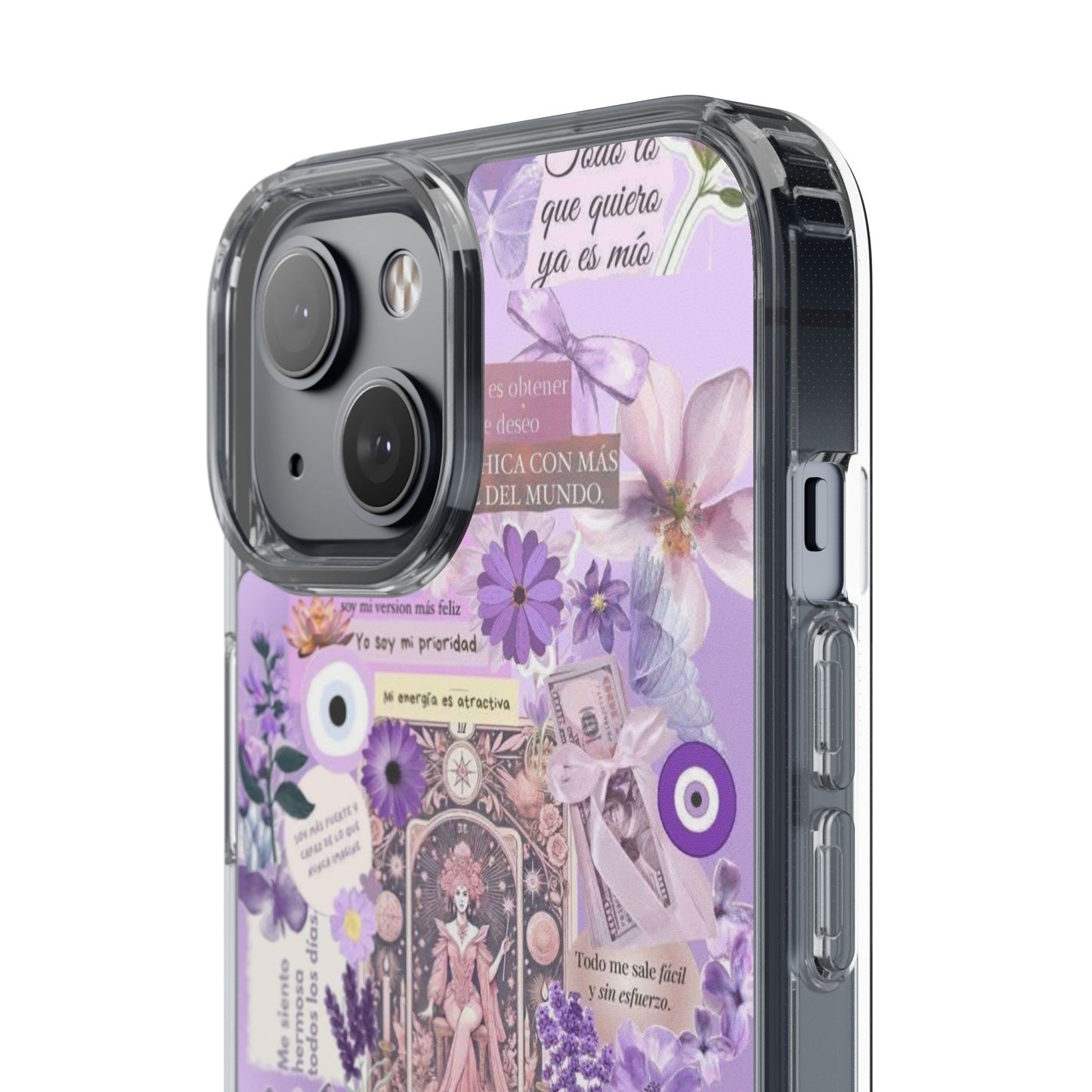 Beautiful Floral Phone Case, Clear Case, Cute Accessories, Gift for Her, Phone Protection, Trendy Tech