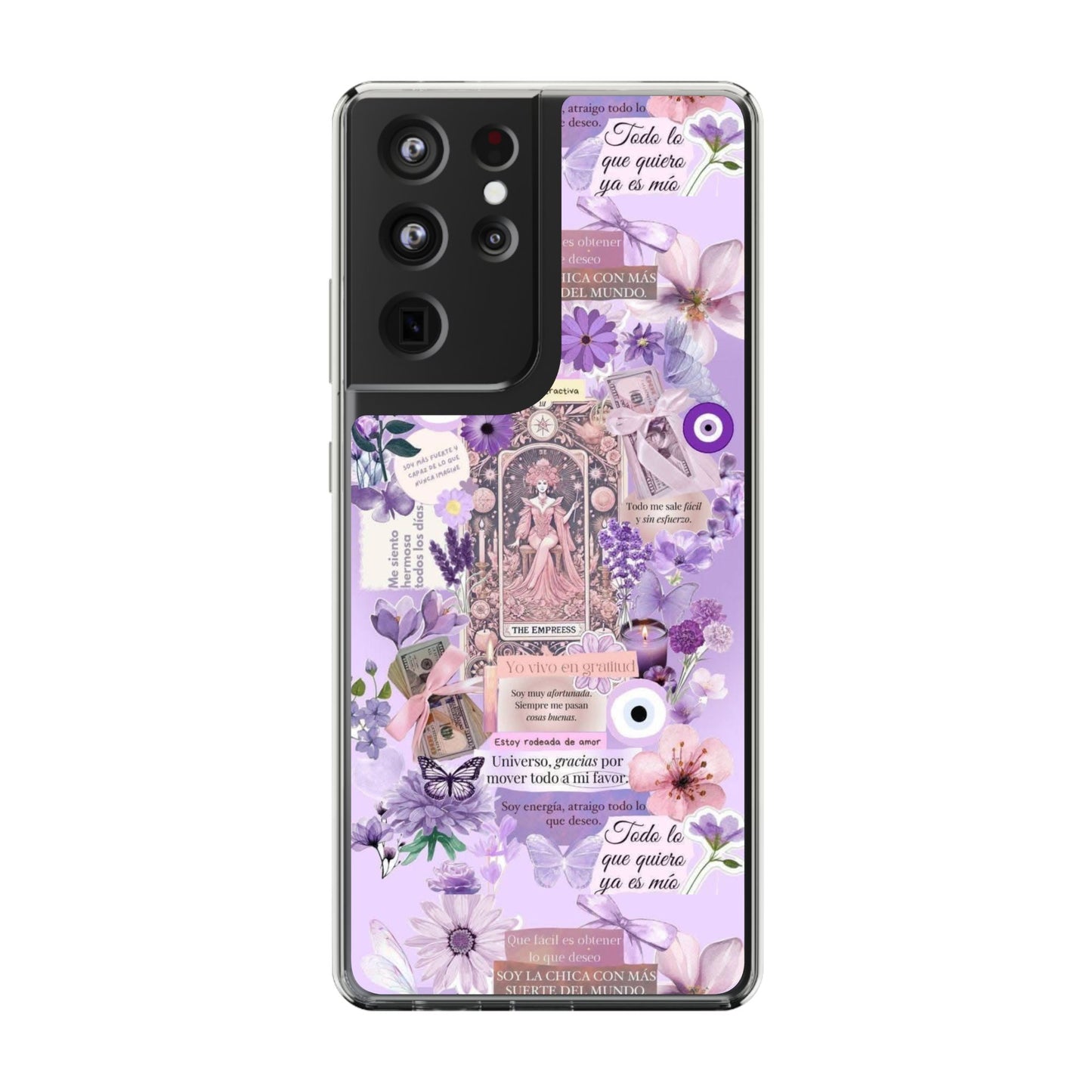 Beautiful Floral Phone Case, Clear Case, Cute Accessories, Gift for Her, Phone Protection, Trendy Tech