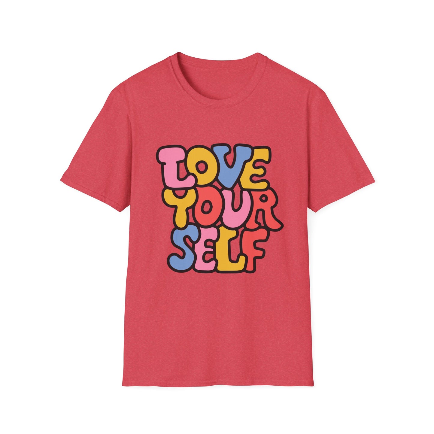 Inspirational Unisex Softstyle T-Shirt - 'Love Your Self'