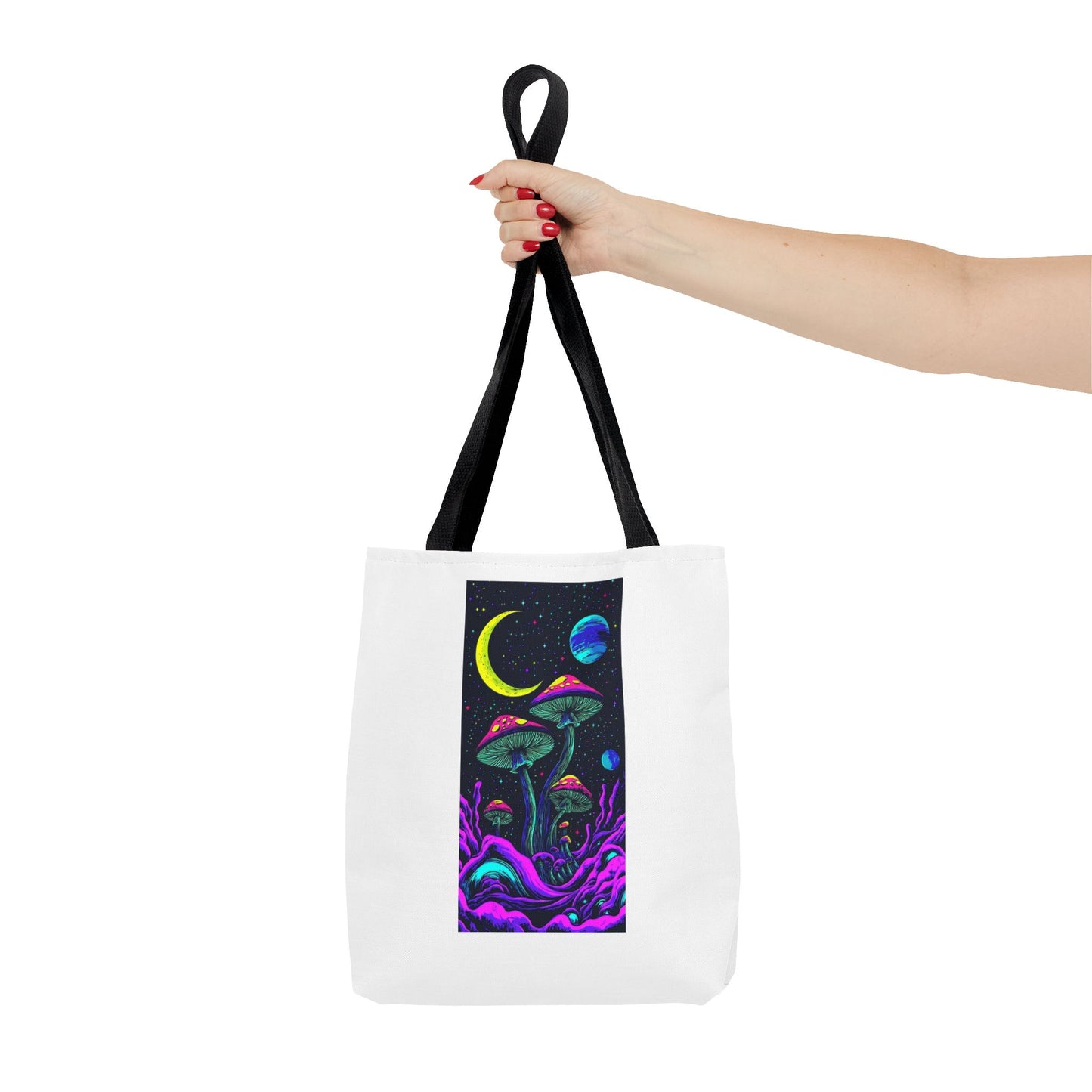 Cosmic Mushroom Tote Bag, Psychedelic Shopping Bag, Eco-Friendly Canvas, Festival Accessory, Gift for Nature Lovers, Boho Style