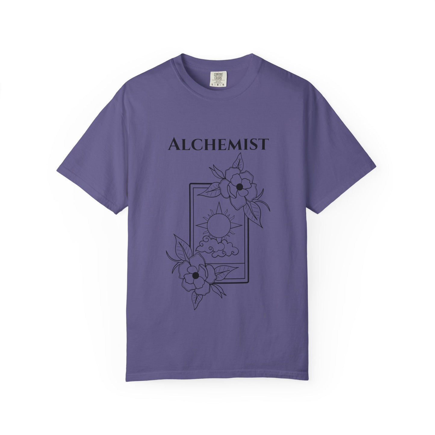 Alchemy Floral T-Shirt - Unisex Garment-Dyed Tee for Creative Spirits