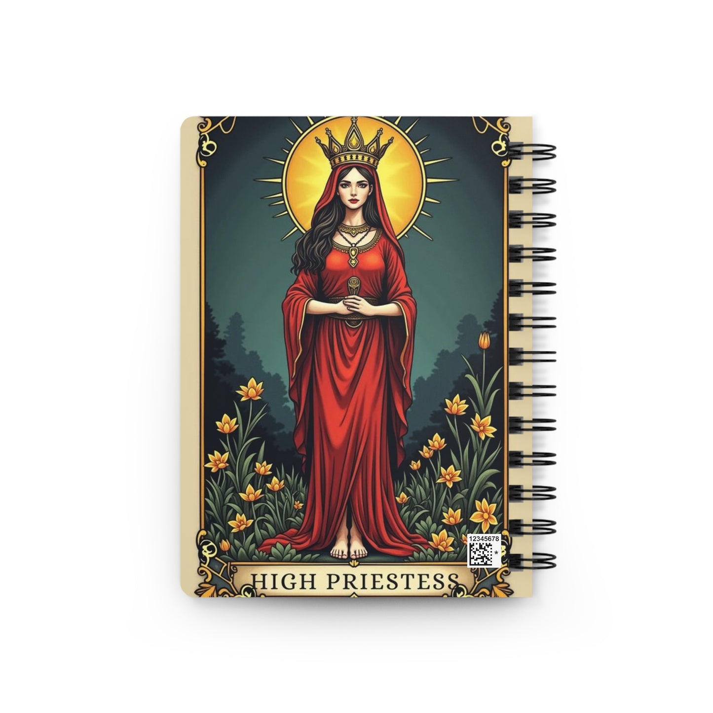 Mystical High Priestess Journal, Witchy Notebook for Manifestation, Gift for Spirituality Lovers, Dream Journal, Tarot-inspired Stationery