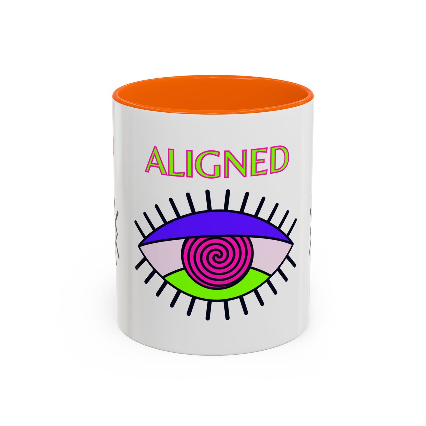 Aligned Eye Accent Coffee Mug - Inspirational Gift, Unique Artwork, Home Decor, Mindfulness Mug, Boho Style