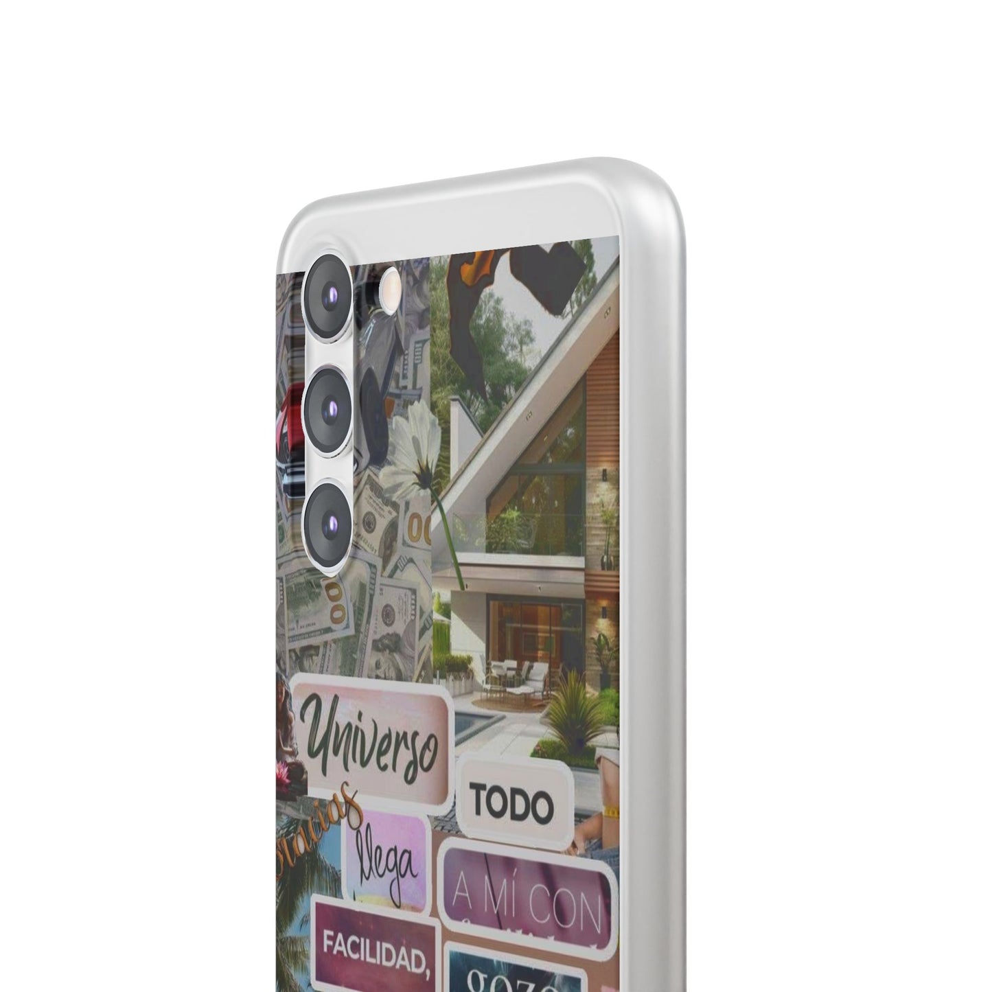 Vibrant Flexi Phone Case with Inspirational Quotes, Bohemian Style, Perfect Gift for Friends, Travelers, Birthdays, Everyday Use