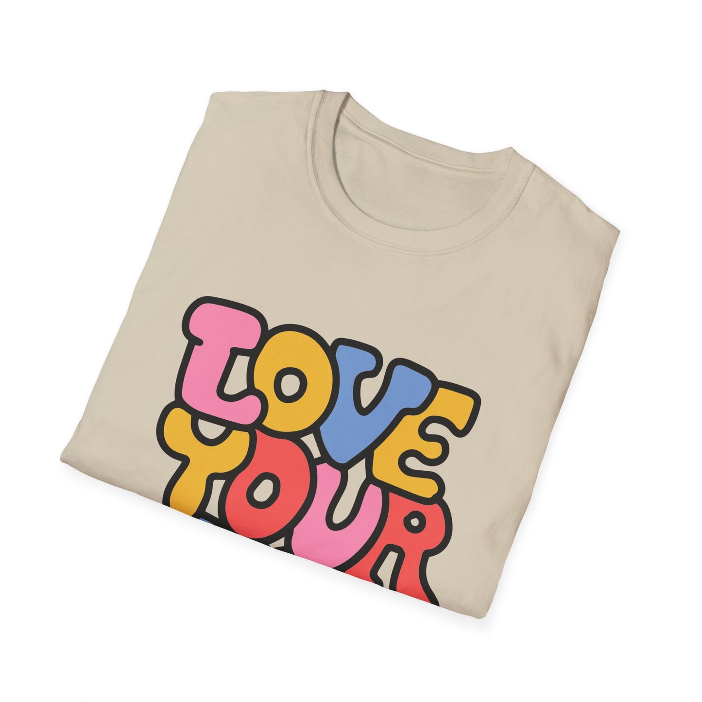 Inspirational Unisex Softstyle T-Shirt - 'Love Your Self'