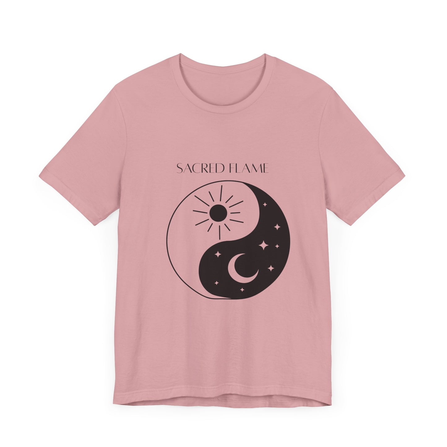 Sacred Flame Unisex Jersey Tee - Yin Yang Design for Spiritual Vibes