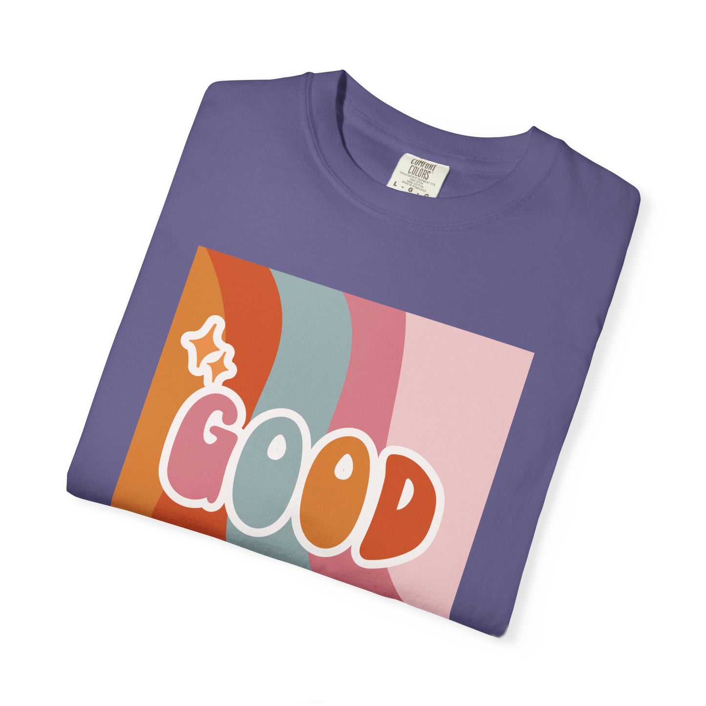 Good Vibes Unisex Garment-Dyed T-Shirt – Relaxed Fit Summer Tee