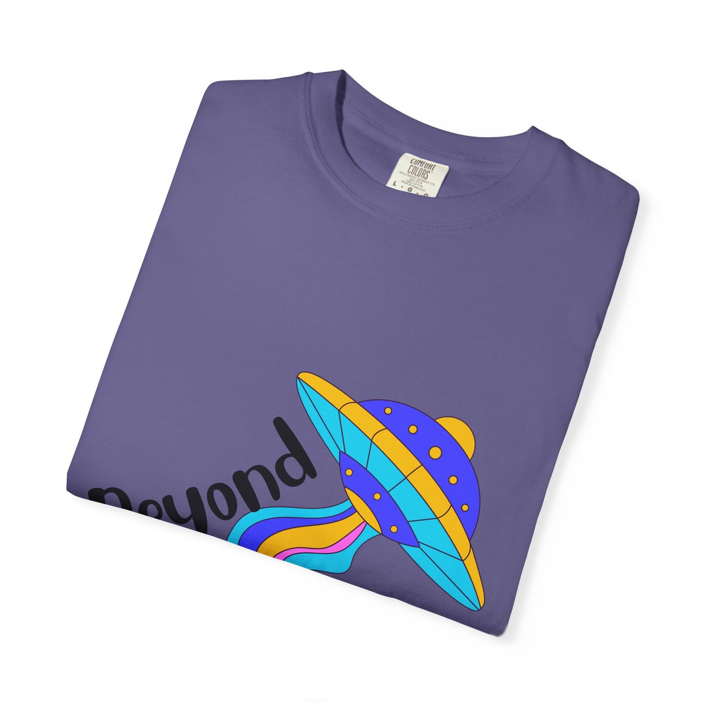 Unisex Beyond Graphic T-Shirt - Vibrant Space-Inspired Design