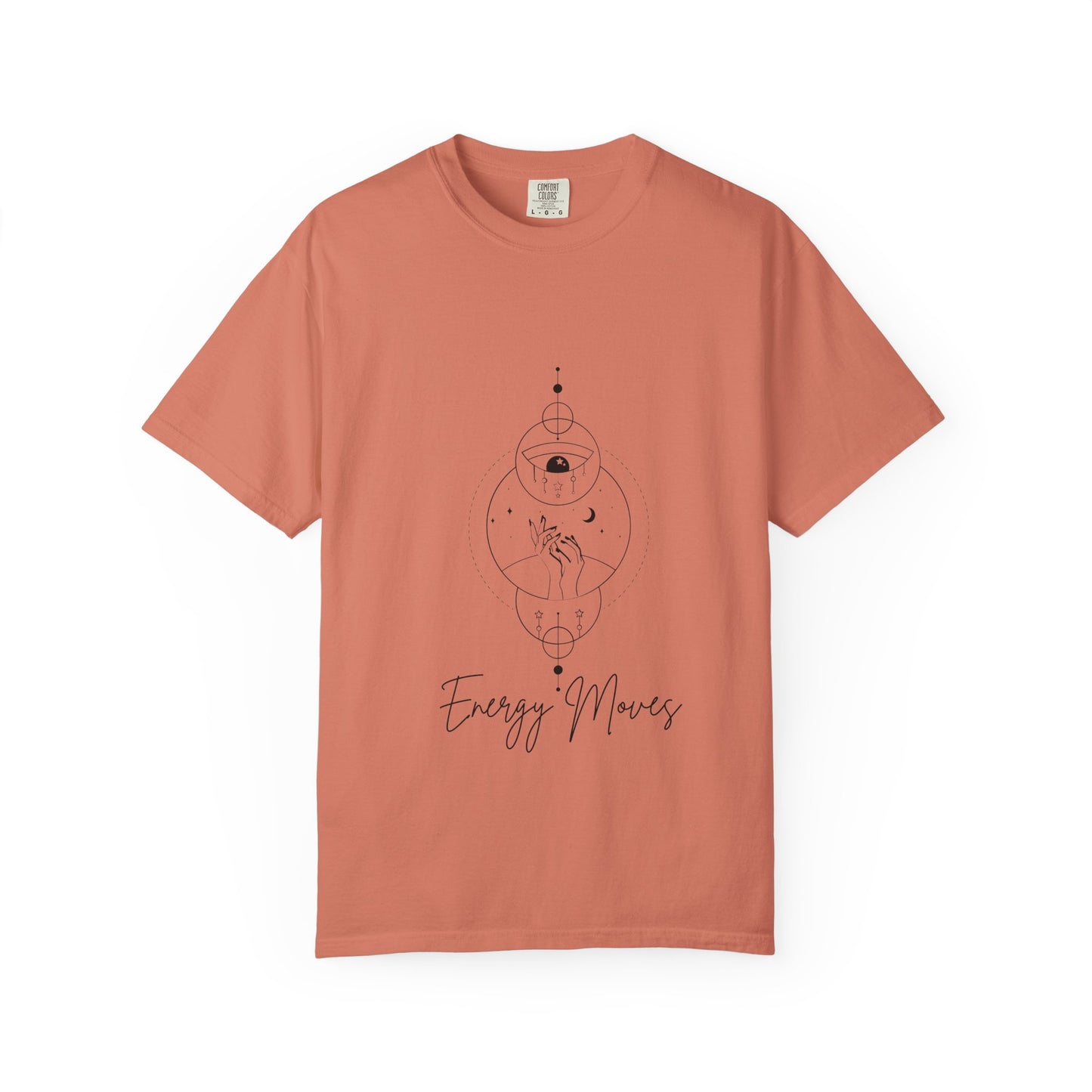 Unisex Energy Moves T-Shirt - Garment-Dyed Comfort for Positive Vibes