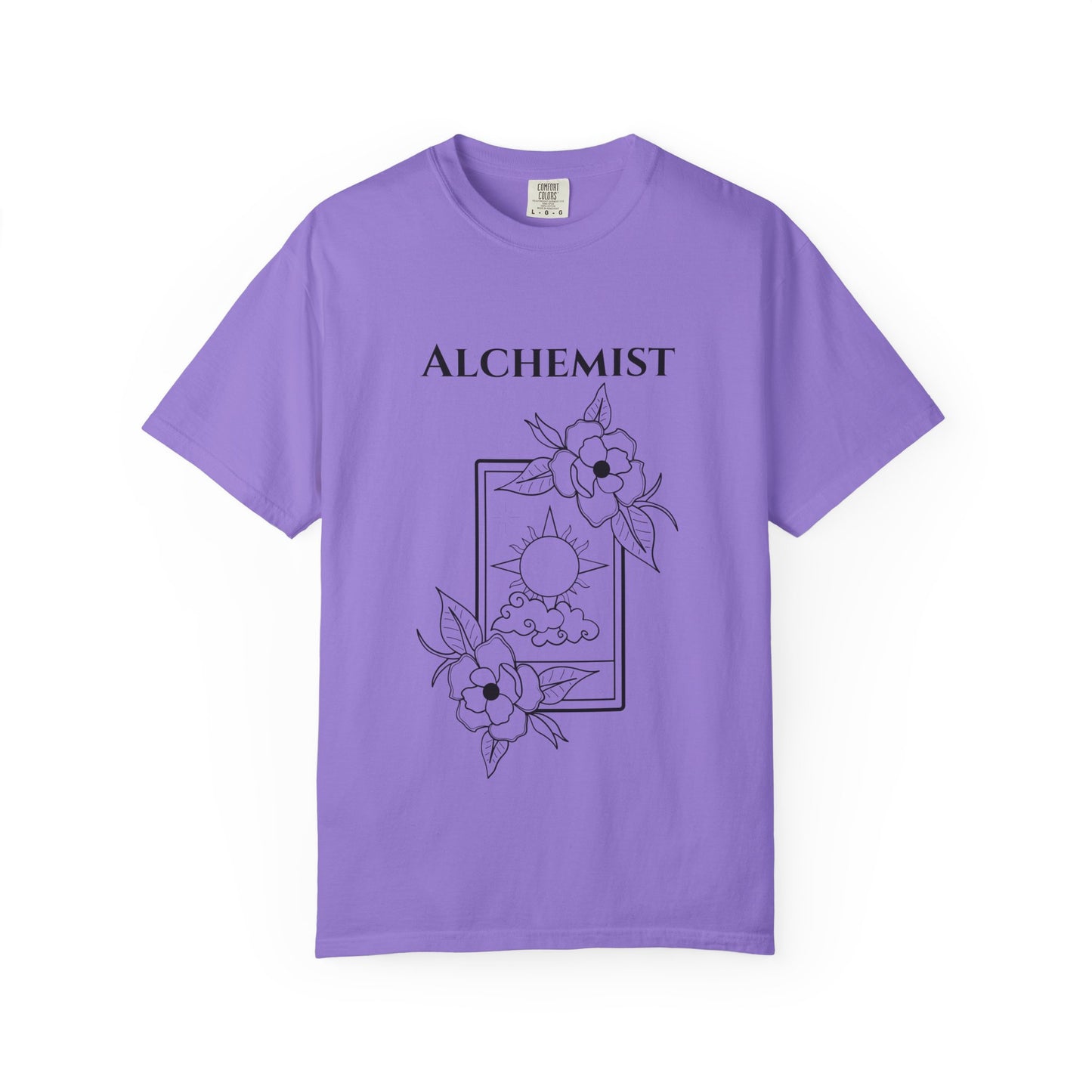 Alchemy Floral T-Shirt - Unisex Garment-Dyed Tee for Creative Spirits