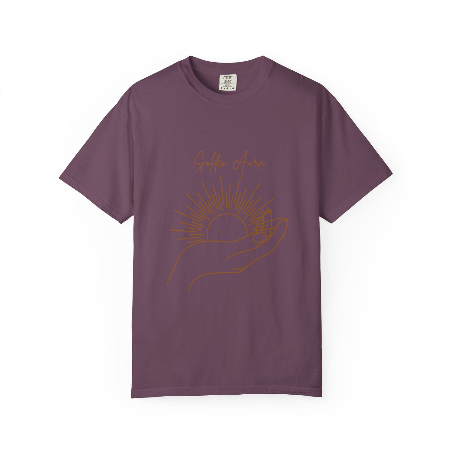 Golden Aura Unisex Garment-Dyed T-shirt - Bohemian Vibes for Mindfulness & Self-Care
