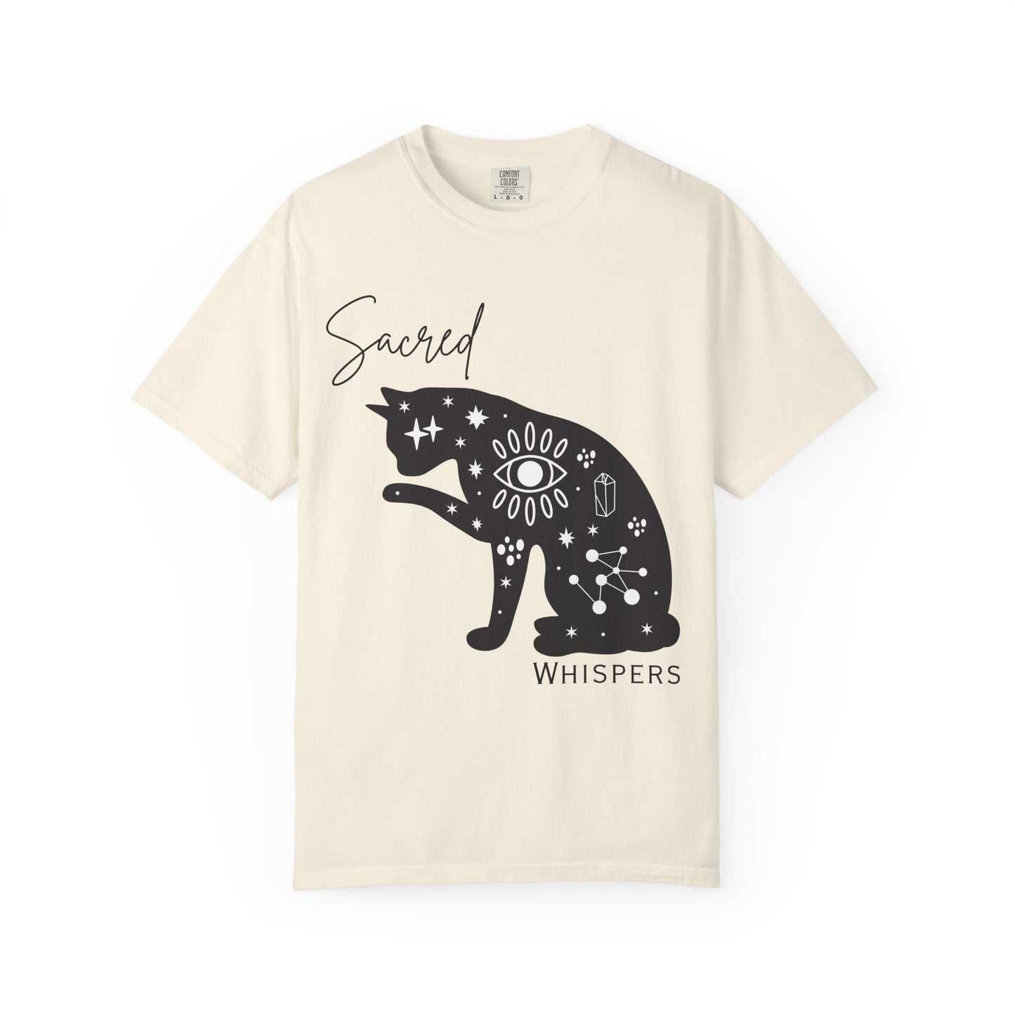 Sacred Whispers Cat T-Shirt | Unisex Garment-Dyed Tee