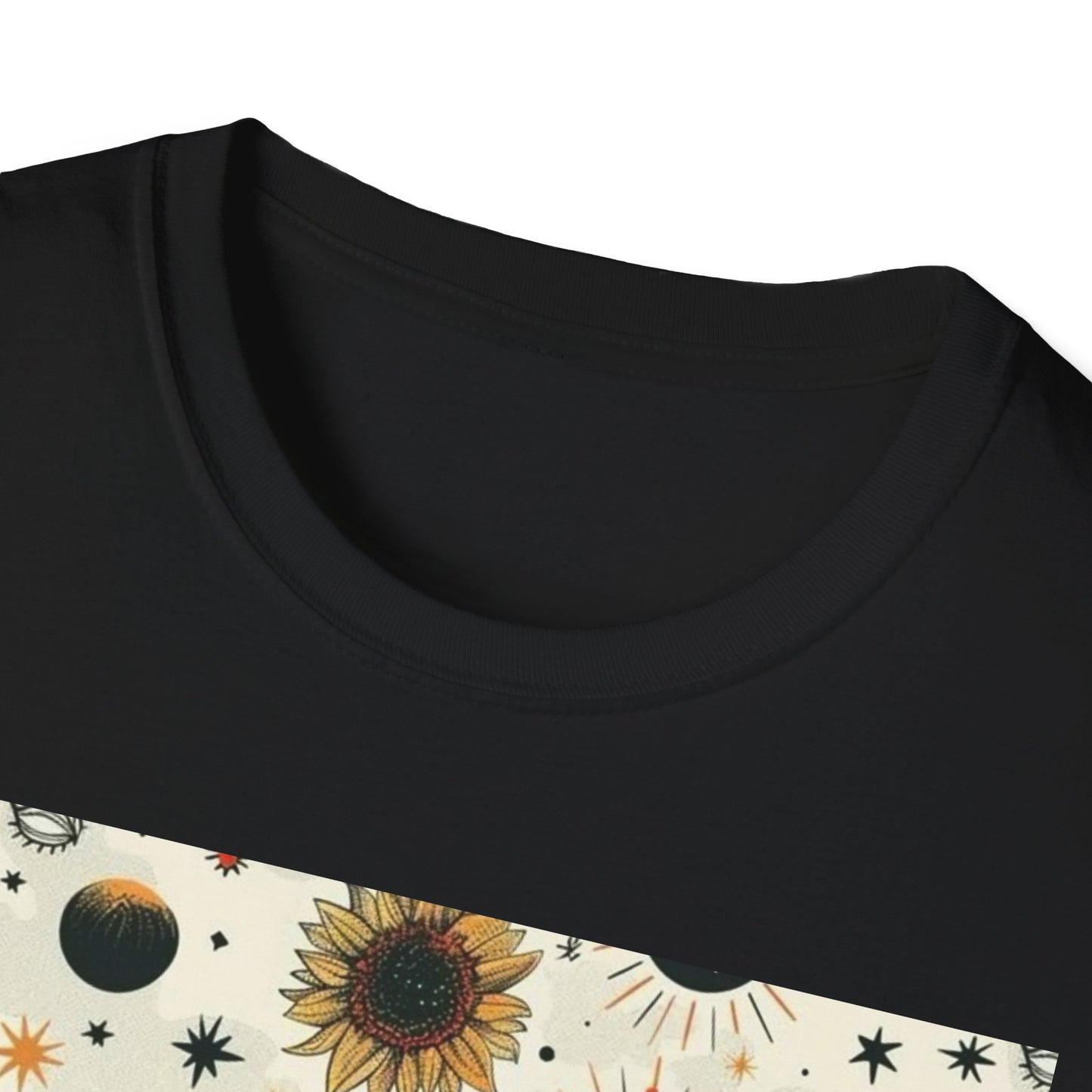 Boho Floral Graphic Tee, Unisex Softstyle T-Shirt, Casual Summer Wear, Perfect Gift, Astrology Lovers Shirt