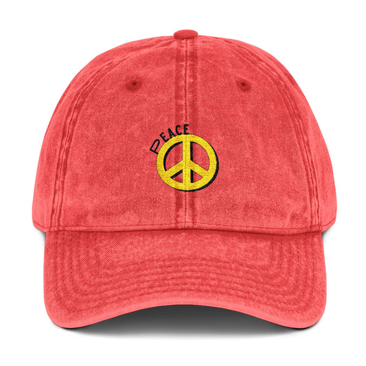 Vintage Peace Cap - Retro Embroidered Hat for Stylish Comfort