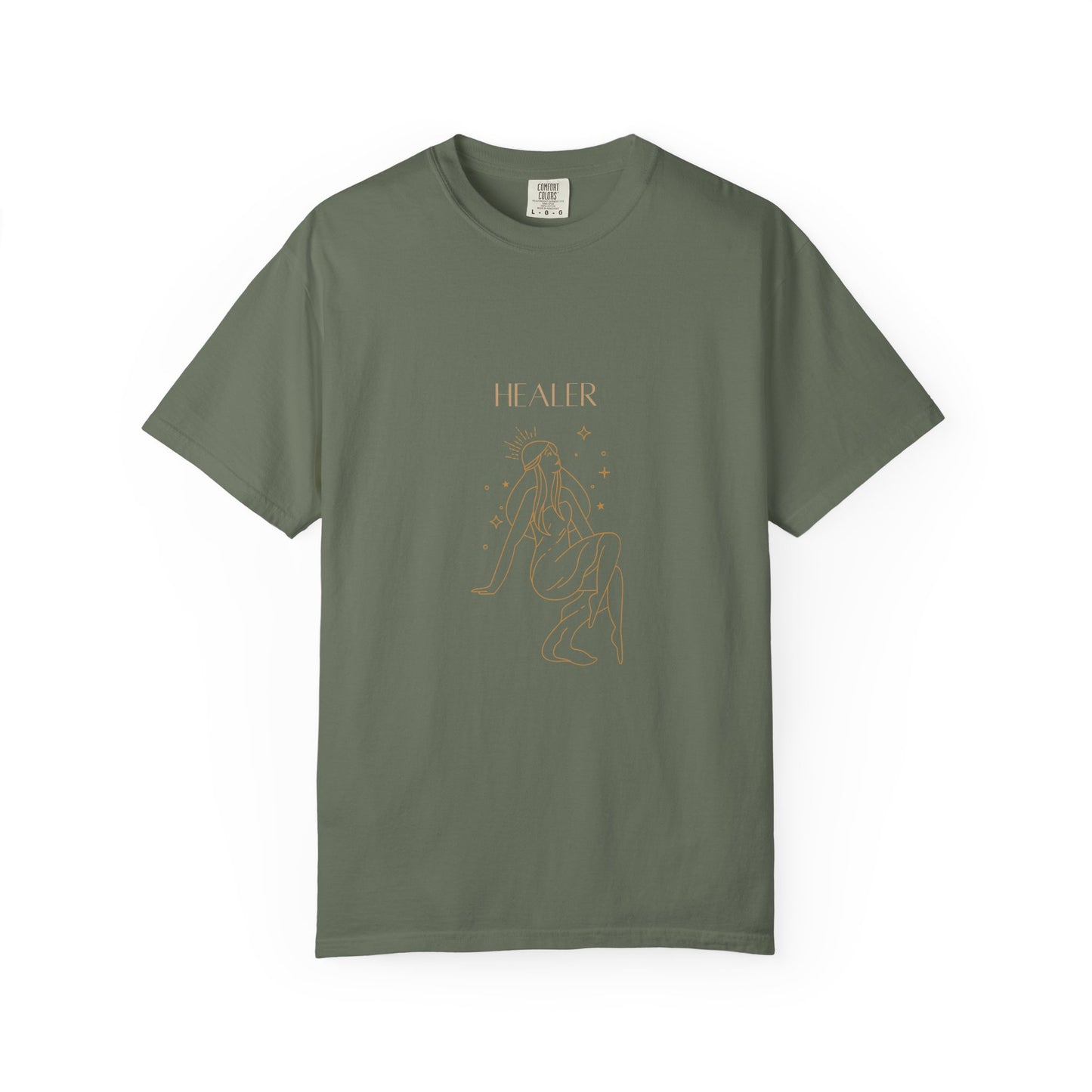 Healer Unisex Garment-Dyed T-Shirt - Spiritual Art Tee for Mindfulness and Self-Care