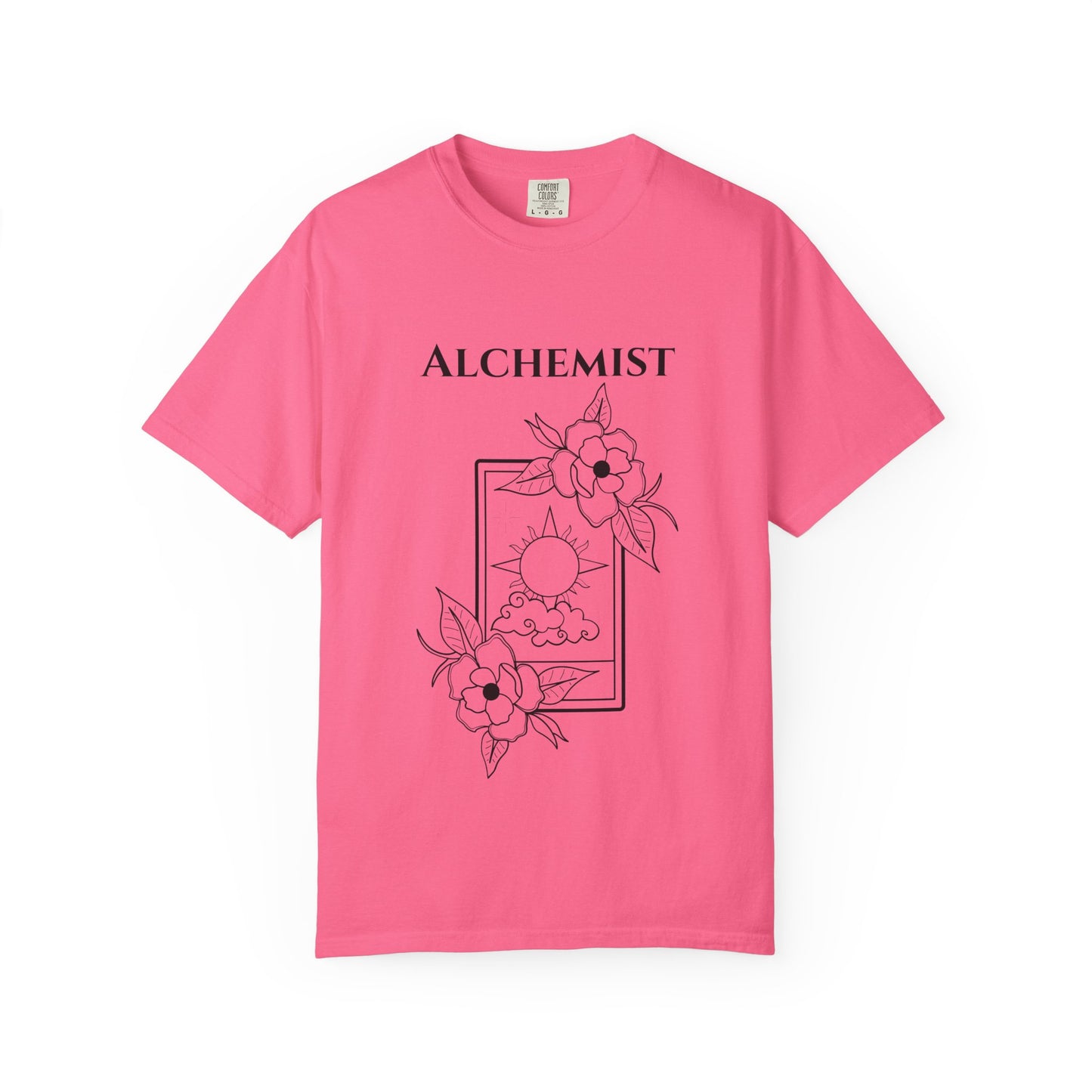 Alchemy Floral T-Shirt - Unisex Garment-Dyed Tee for Creative Spirits