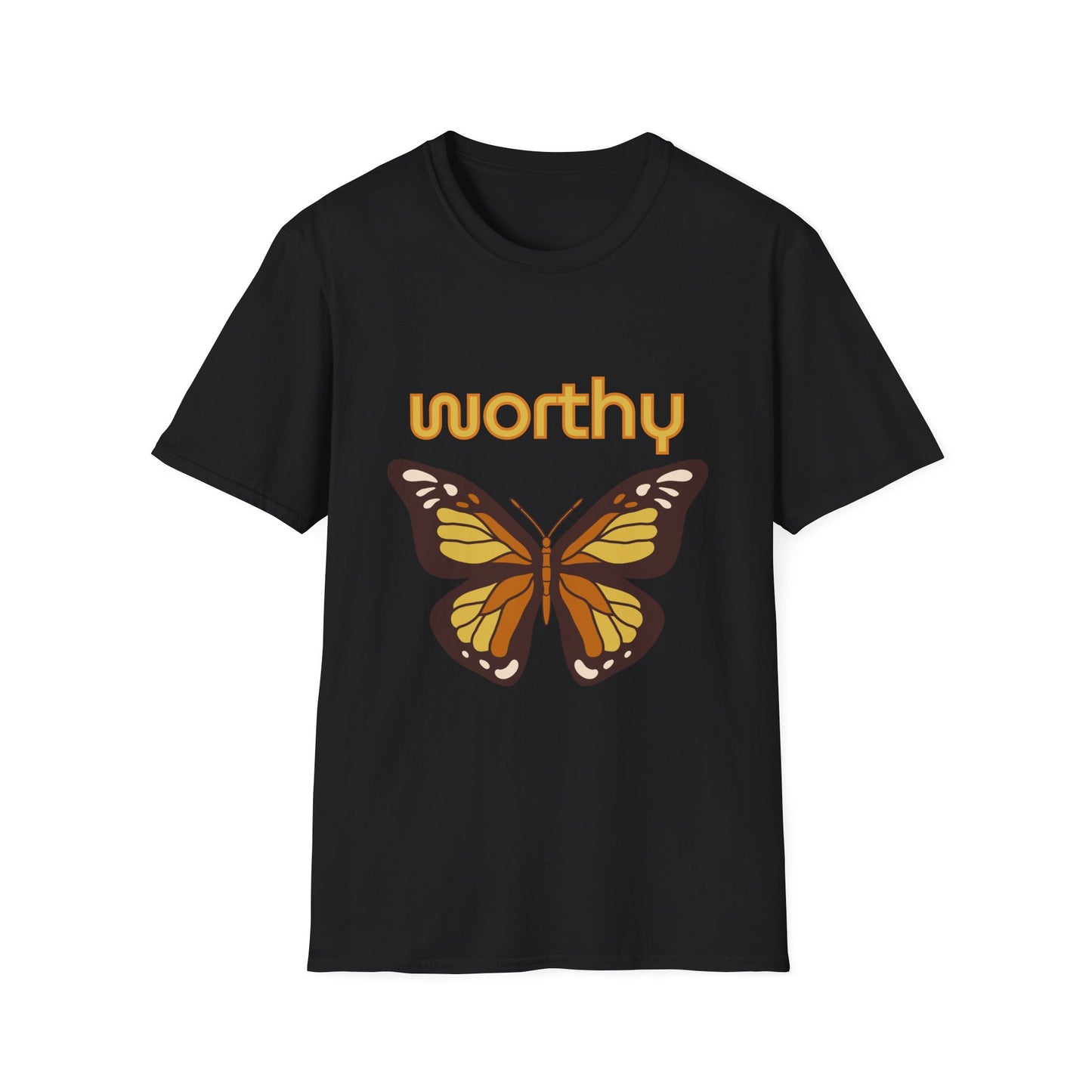 Worthy Butterfly Unisex Softstyle T-Shirt - Positive Vibes Apparel