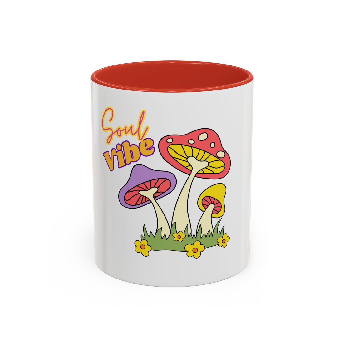 Colorful Soul Vibe Coffee Mug - Inspirational Gift, Fun Kitchenware, Mushroom Decor, Unique Drinkware, Tea Lovers