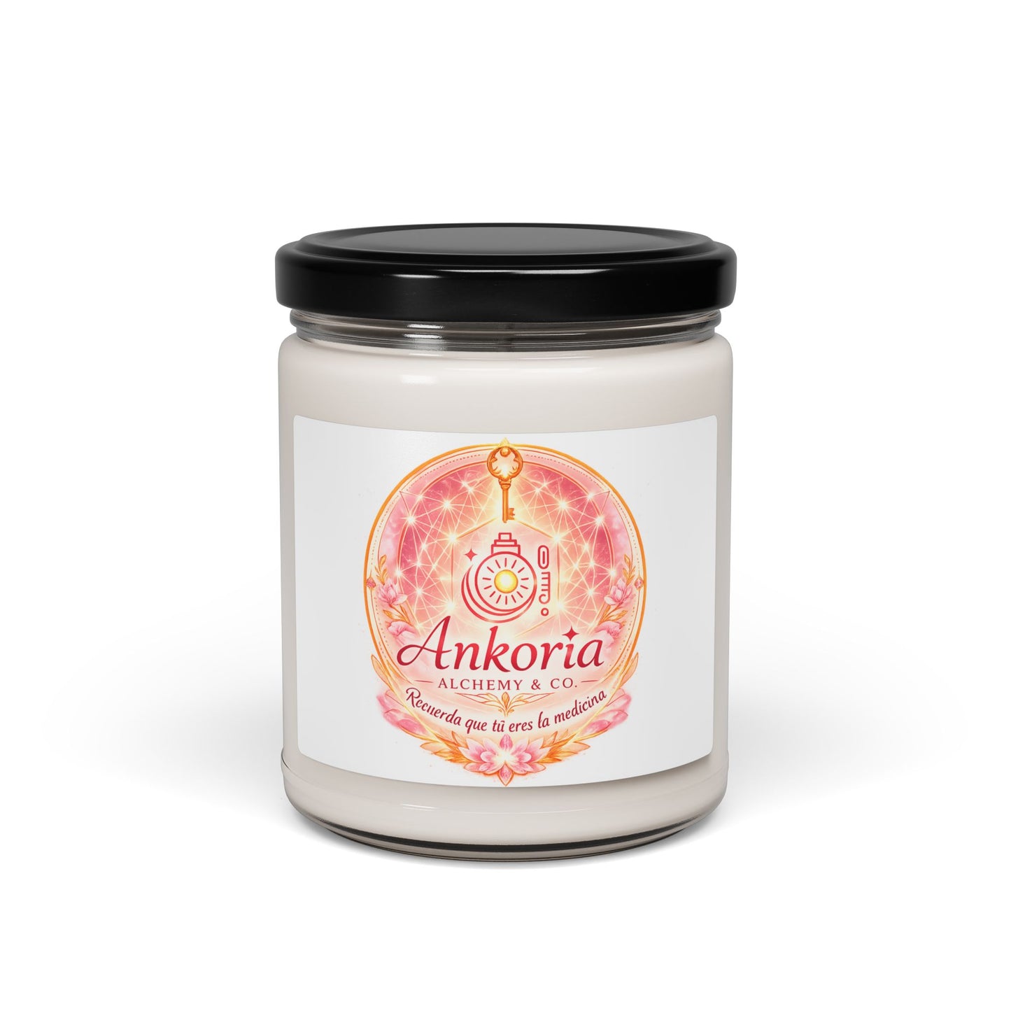 Soy Candle — Ankoría Alchemy Scented 9oz Jar (Handmade Aromatic Home Accent)
